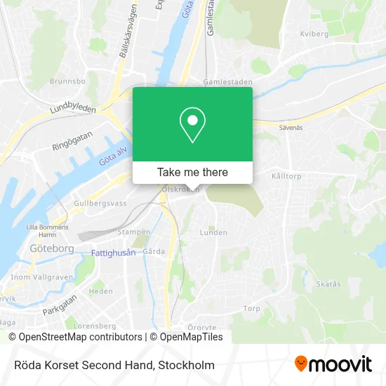 Röda Korset Second Hand map