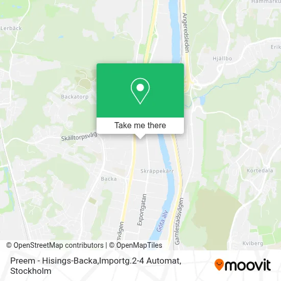 Preem - Hisings-Backa,Importg.2-4 Automat map
