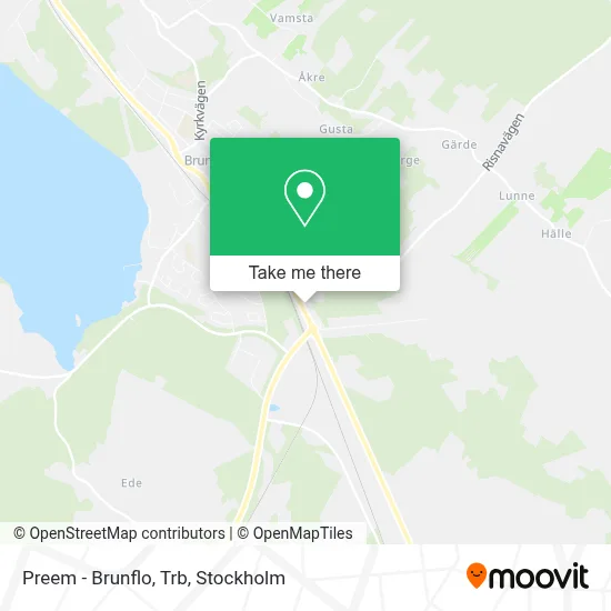 Preem - Brunflo, Trb map