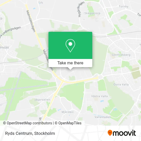 Ryds Centrum map