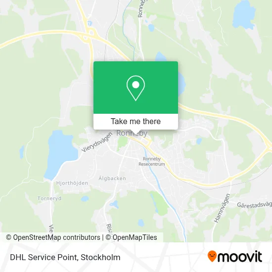 DHL Service Point map