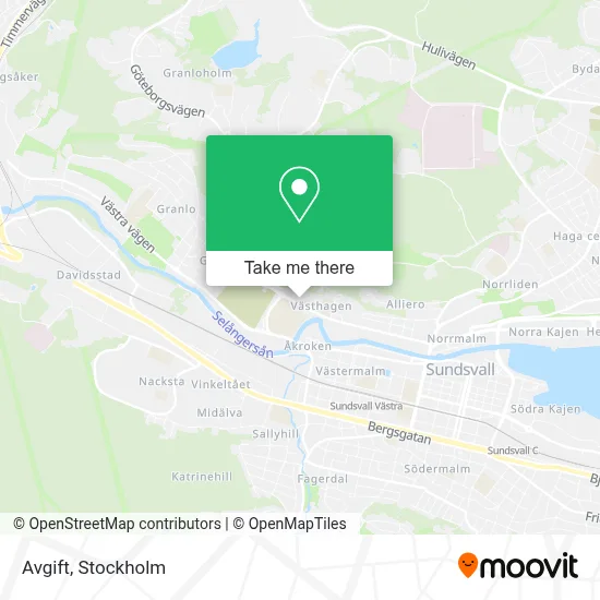 Avgift map