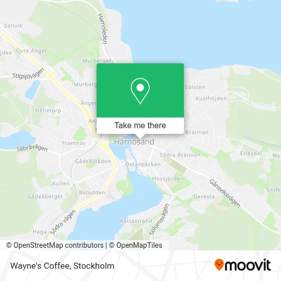 Waynes Coffee map