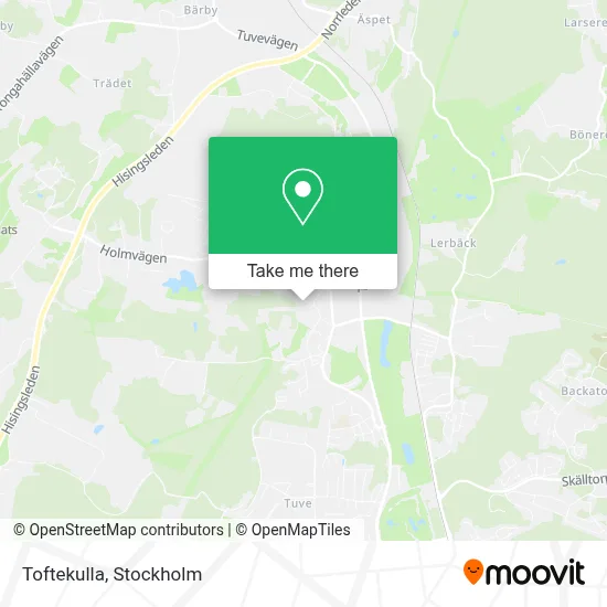 Toftekulla map