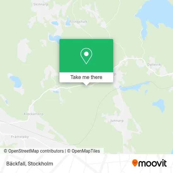 Bäckfall map