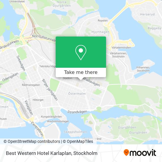 Best Western Hotel Karlaplan map