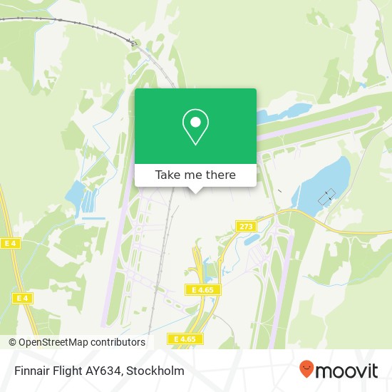 Finnair Flight AY634 map