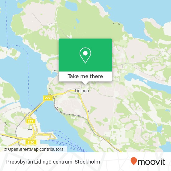 Pressbyrån Lidingö centrum map