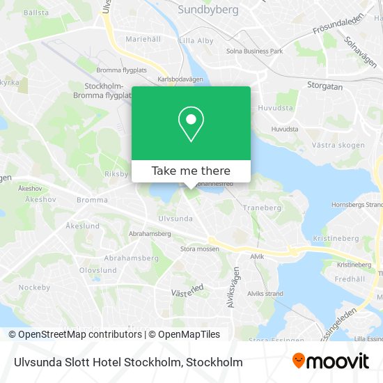 Ulvsunda Slott Hotel Stockholm map