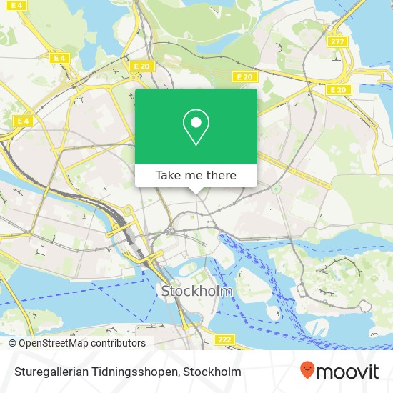 Sturegallerian Tidningsshopen map