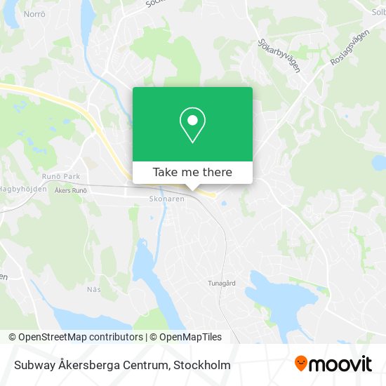 Subway Åkersberga Centrum map