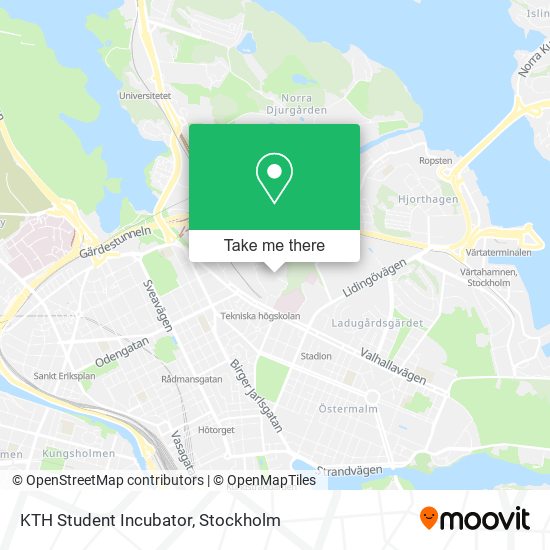 KTH Student Incubator map