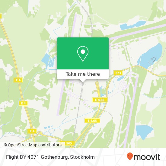 Flight DY 4071 Gothenburg map