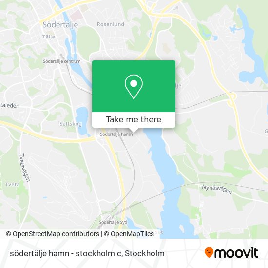 södertälje hamn - stockholm c map