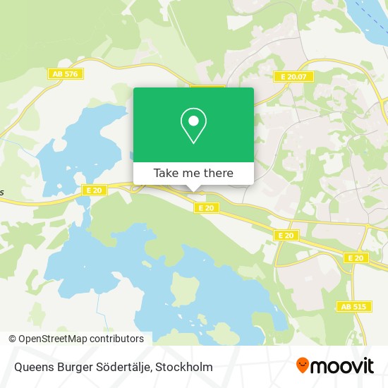 Queens Burger Södertälje map