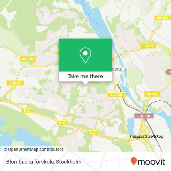 Blombacka förskola map