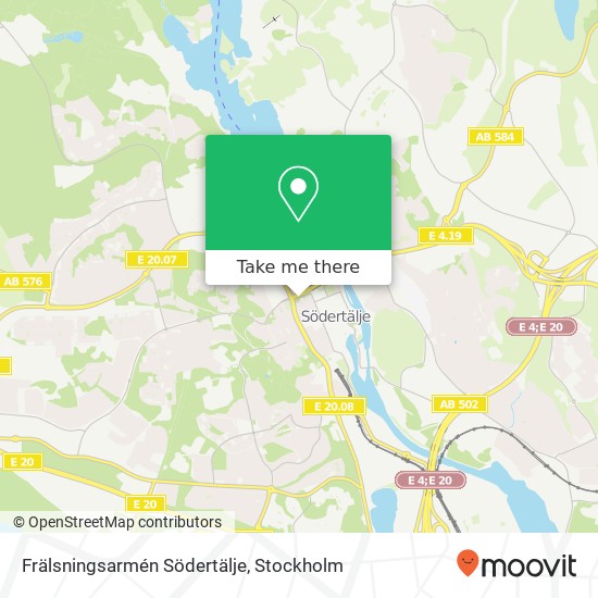 Frälsningsarmén Södertälje map