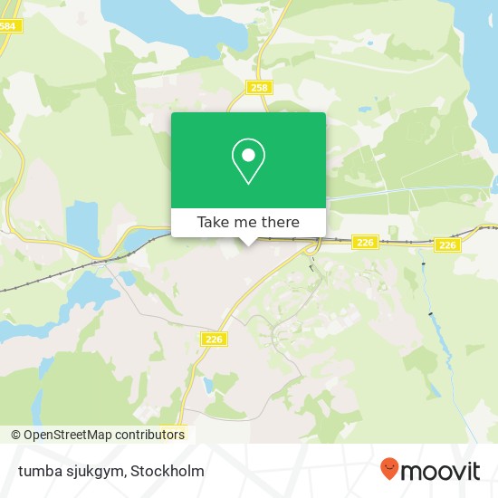 tumba sjukgym map