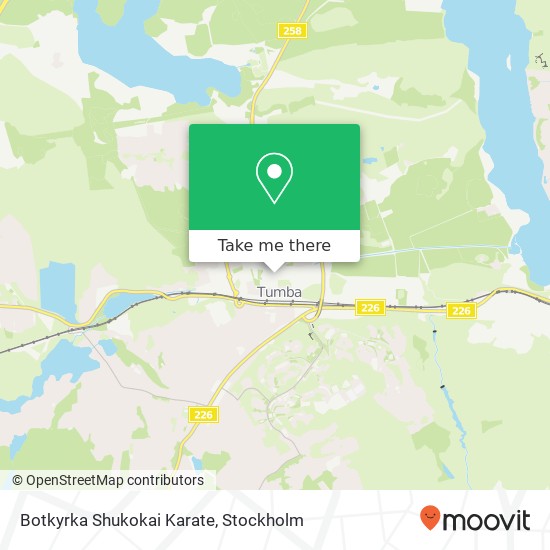 Botkyrka Shukokai Karate map