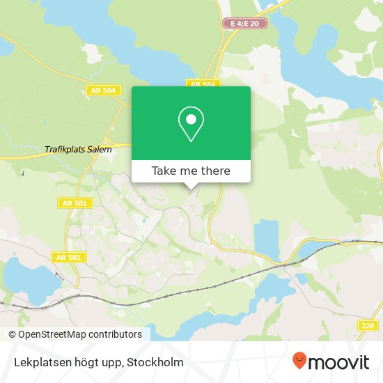 Lekplatsen högt upp map