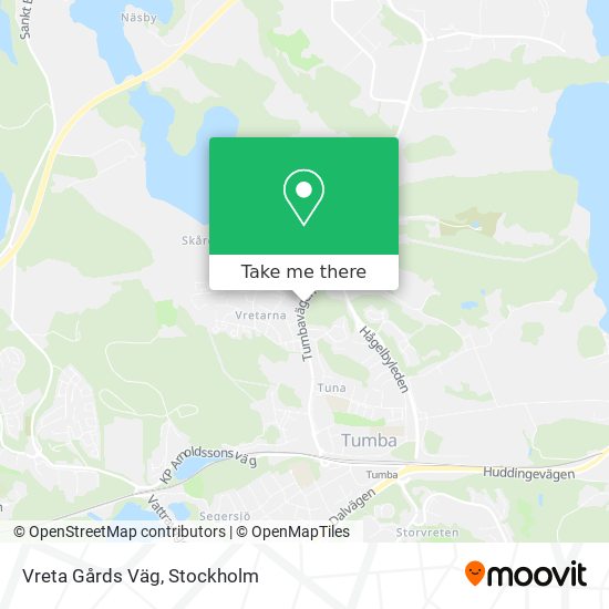 Vreta Gårds Väg map