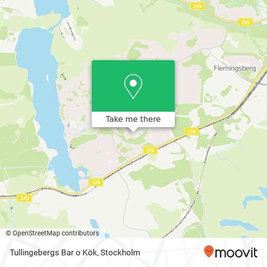 Tullingebergs Bar o Kök map