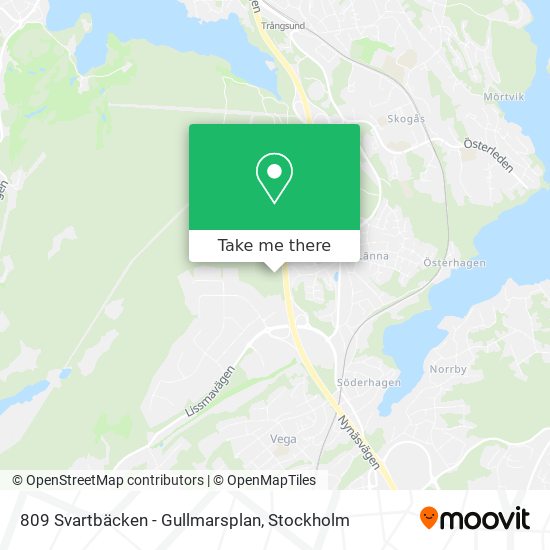 809 Svartbäcken - Gullmarsplan map