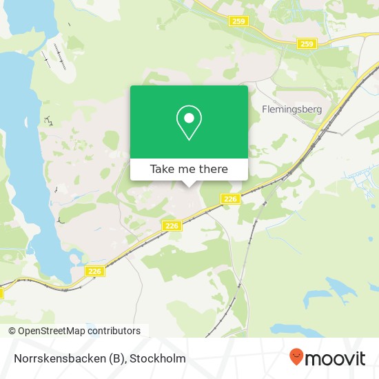 Norrskensbacken (B) map