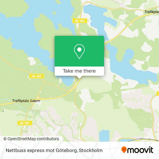 Nettbuss express mot Göteborg map