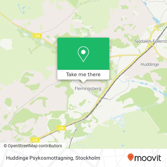 Huddinge Psykosmottagning map