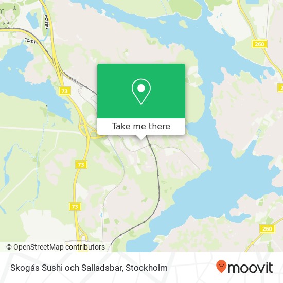 Skogås Sushi och Salladsbar map