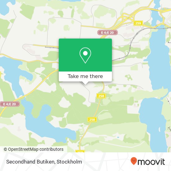 Secondhand Butiken map