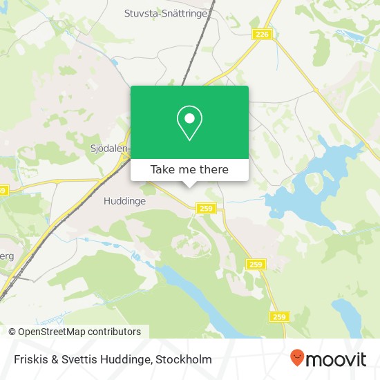 Friskis & Svettis Huddinge map