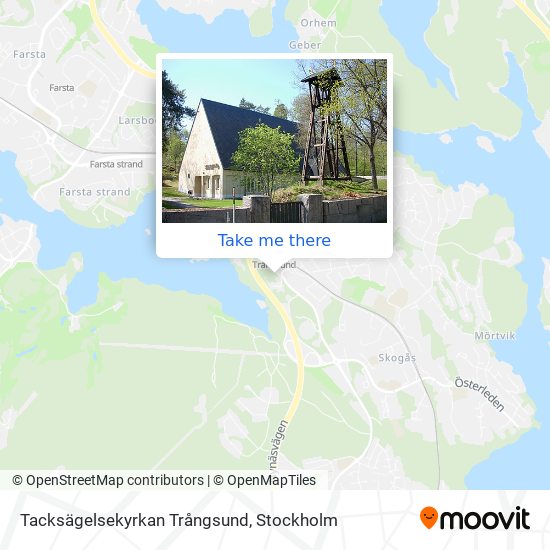 Tacksägelsekyrkan Trångsund map