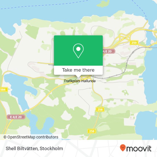 Shell Biltvätten map