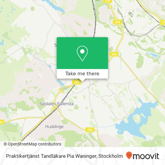 Praktikertjänst Tandläkare Pia Waninger map