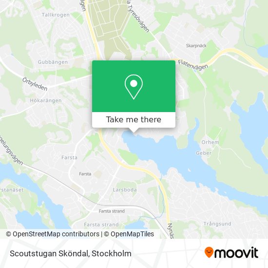 Scoutstugan Sköndal map