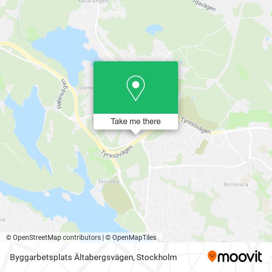 Byggarbetsplats Ältabergsvägen map