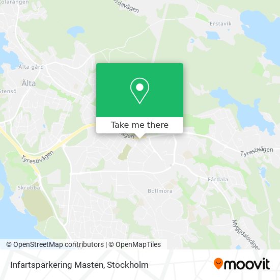 Infartsparkering Masten map