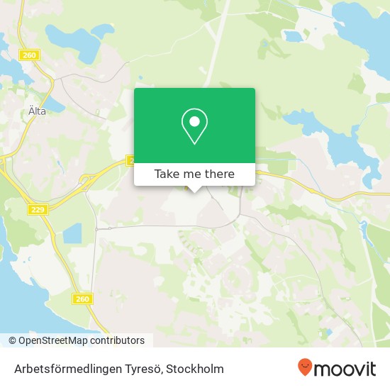 Arbetsförmedlingen Tyresö map