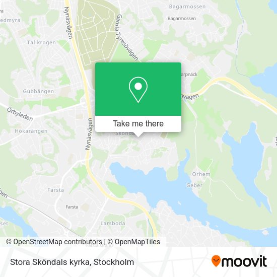 Stora Sköndals kyrka map