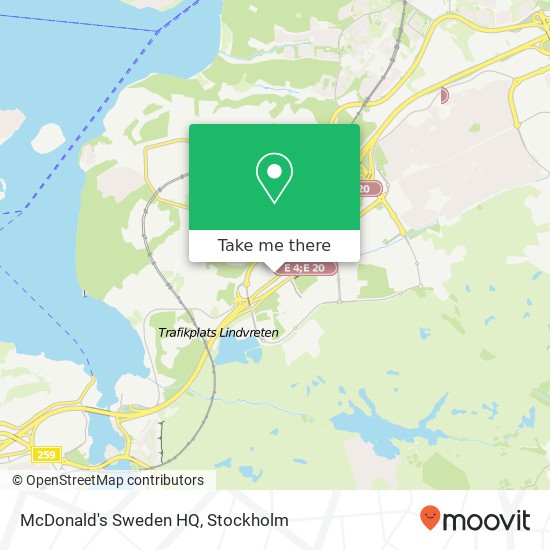 McDonald's Sweden HQ map