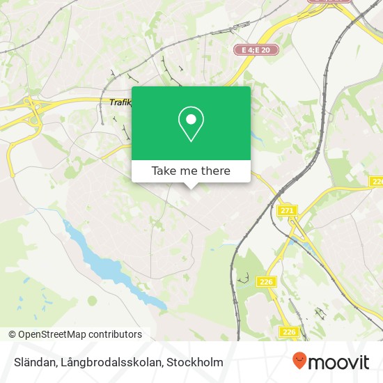 Sländan, Långbrodalsskolan map