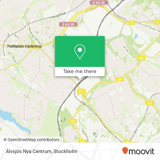 Älvsjös Nya Centrum map