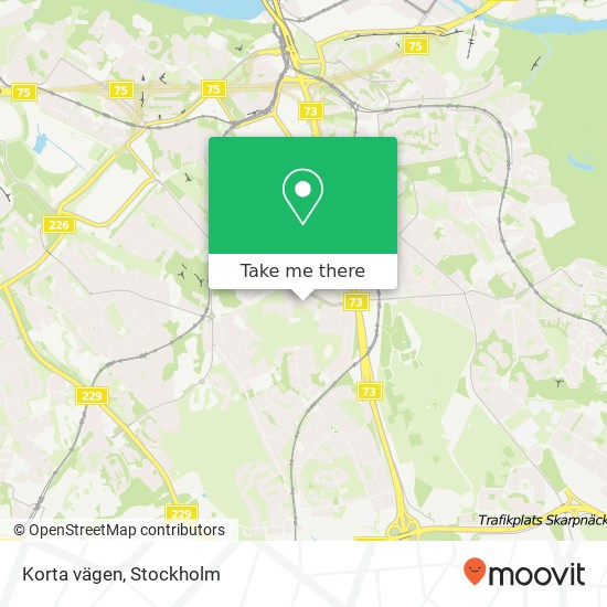 Korta vägen map