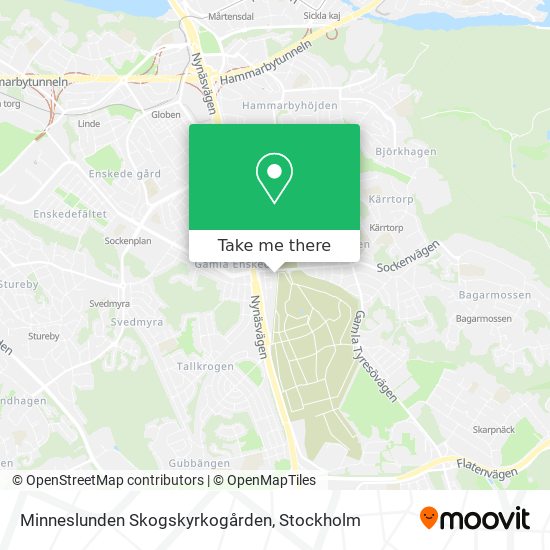 Minneslunden Skogskyrkogården map