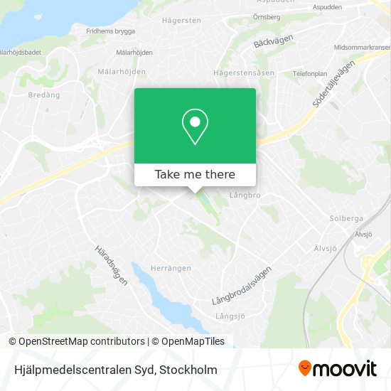 Hjälpmedelscentralen Syd map
