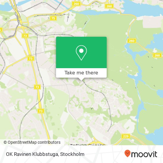 OK Ravinen Klubbstuga map