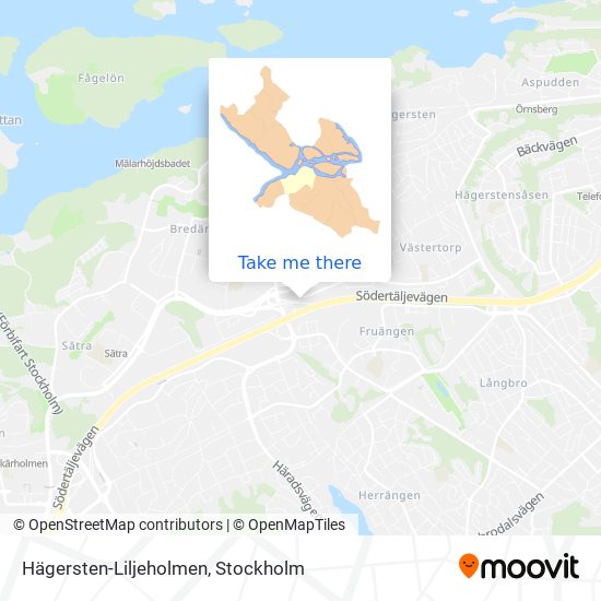 Hägersten-Liljeholmen map