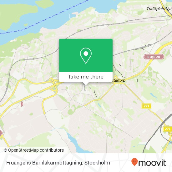 Fruängens Barnläkarmottagning map